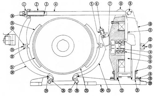 Cutler-Hammer 505 19-23" DC Magnetic Brake Diagram