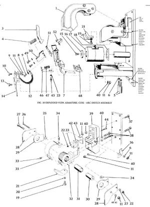 D.C. Magnetic Contactor Type KD 300 Amp Diagram