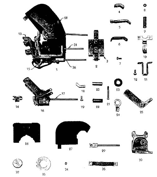 Type M Frame 501 DC Magnetic Contactor Diagram