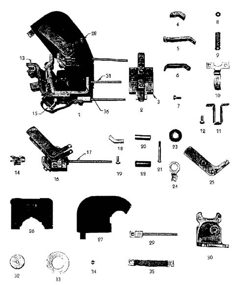 Type M Frame 601 DC Magnetic Contactor Diagram