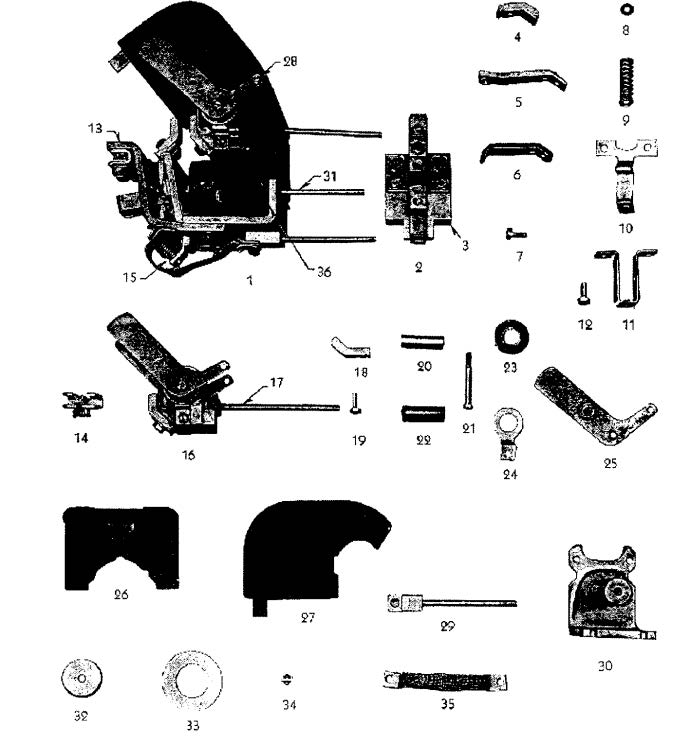 Type MD Frame 501 DC Magnetic Contactor Diagram